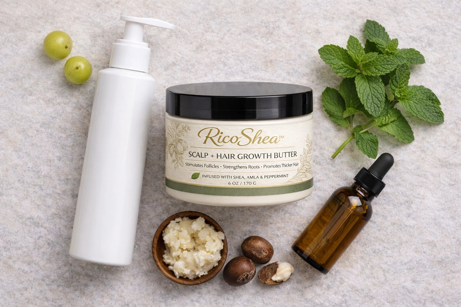 RicoShea™ Scalp + Hair Growth Butter | Natural Hair Care Routine