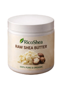 RicoShea Raw Unrefined African Shea Butter for Dry Skin & Hair (8oz)