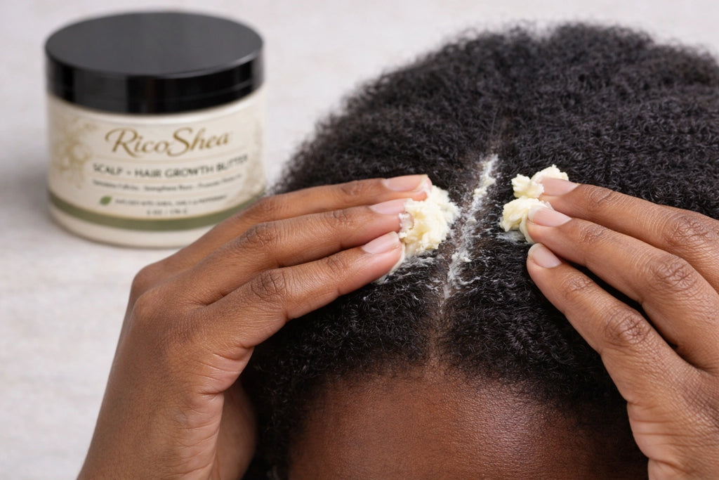 RicoShea™ Scalp + Hair Growth Butter | Natural Hair Care Routine